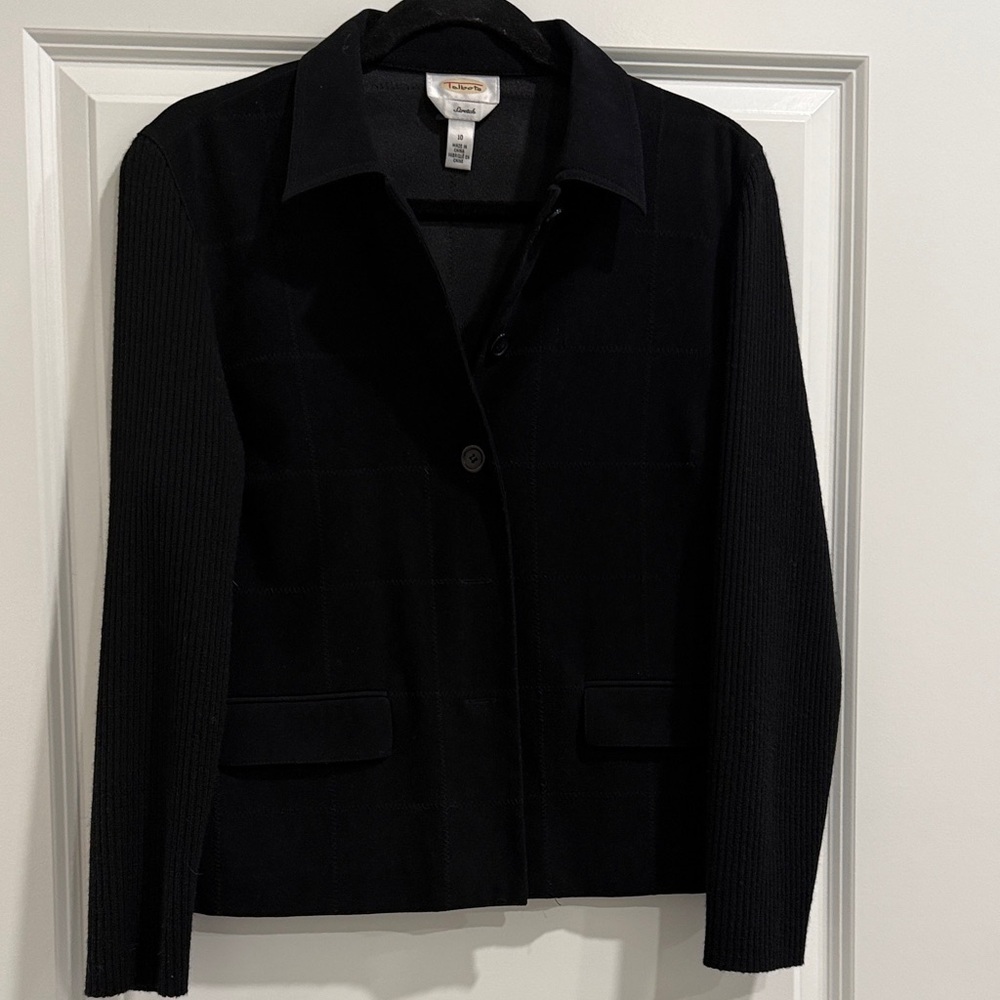 Talbots stretch Black Women's Jacket sz 10